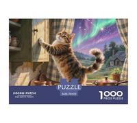 Garfield Puzzle pour Adultes 1000 Pièce Pet Chat Mignon Qualité Supérieure Un Difficile Jeu Éducatif Cadeaux pour Hommes 70x50cm/1000pcs