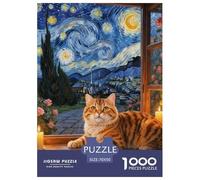 Garfield Puzzle pour Adultes 1000 Pièces Pet Chat Mignon Qualité Supérieure Un Difficile Jeu De Toute La Famille Cadeaux Hommes 70x50cm/1000pcs