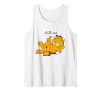 Garfield Retro Comic Chill Out Lasagnes Art Lazy Cat Débardeur