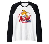 Garfield Retro Comic Snack Attack Love Food Illustration Humoristique Manche Raglan