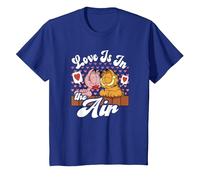 Garfield Saint Valentin Garfield Arlene Love is in The Air T-Shirt, Enfant, Bleu Royal, 4 Ans