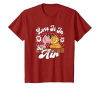 Garfield Saint Valentin Garfield Arlene Love is in The Air T-Shirt, Enfant, Canneberge, 2 Ans