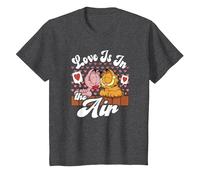 Garfield Saint Valentin Garfield Arlene Love is in The Air T-Shirt, Enfant, Chiné Foncé, 12 Ans