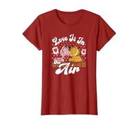 Garfield Saint Valentin Garfield Arlene Love is in The Air T-Shirt, Femme, Canneberge, XS