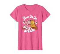 Garfield Saint Valentin Garfield Arlene Love is in The Air T-Shirt, Femme, Rose Chiné, S