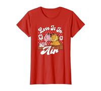 Garfield Saint Valentin Garfield Arlene Love is in The Air T-Shirt, Femme, Rouge, XS