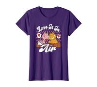 Garfield Saint Valentin Garfield Arlene Love is in The Air T-Shirt, Femme, Violet, XXL
