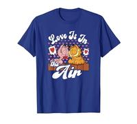 Garfield Saint Valentin Garfield Arlene Love is in The Air T-Shirt, Homme, Bleu Royal, M