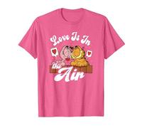 Garfield Saint Valentin Garfield Arlene Love is in The Air T-Shirt, Homme, Rose Chiné, XL