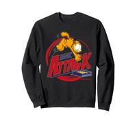 Garfield Snack Cat Attack Love Lasagne rétro Style Bande dessinée Sweatshirt