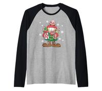 Garfield Snowy Big Chest Portrait Manche Raglan