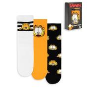 Garfield Socks 3 Pack Adults Unisexe Cat Movie Multicolour Footwear