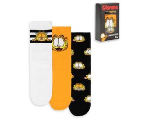 Garfield Socks 3 Pack Adults Unisexe Cat Movie Multicolour Footwear