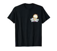 Garfield Springtime Floral & Ladybug Left Chest T-Shirt