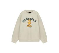 Garfield Sweat-shirt unisexe beige College | Pull vintage avec motif chat de dessin animé | Pull confortable à col ras du cou | Vêtements rétro | Cadeau amusant pour les fans et les étudiants, beige,