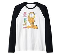 Garfield Valentine's Day I Love Me Distressed Poster Manche Raglan