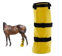 GARFTAI Sac de trempage facile à utiliser pour le traitement des douleurs courantes du sabot - Seau de traitement de la glace avec interrupteur à fixation rapide et coussinet en EVA (jaune)