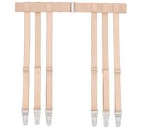 GARGALA Porte-jarretelles pour femme Simplicity Sexy Socks Jarretelles pour bas de cuisse avec 4/6 clips métalliques, 6 sangles avec clips porte-jarretelles couleur chair, taille unique