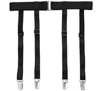 GARGALA Porte-jarretelles pour femme Simplicity Sexy Socks Jarretelles pour bas de cuisse avec 4/6 clips métalliques, 4 sangles noires avec clips porte-jarretelles, taille unique