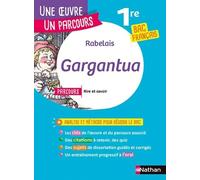 Gargantua - Parcours "Rire Et Savoir 1re Générale - La Bonne Éducation 1re Technologique" Bac Français 1re