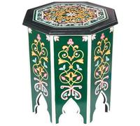 Marrakech Table d'appoint en bois 50 cm - Vert - Décoration orientale