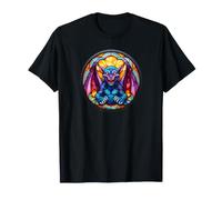 Gargouille Goth Dark Art Vitrail Gothique Architecture T-Shirt