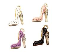 GARIOUANS 10 pièces Breloques Forme Talons Hauts Alliage Pendentifs Bijoux Fabrication Charme Boucle Oreille Rose pour Bracelet