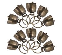 GARIOUANS 10 Pièces Lot de Cloches de Vache Métalliques à Poignée Clair Antiperte pour Animaux Décoration Rustique et Porte-voix pour Événements Sportifs Fêtes et Supporteurs