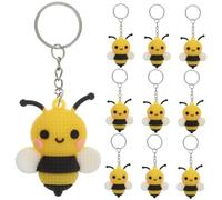 GARIOUANS 10 pièces Lot de Porte Clés Abeille Kawaii Pendentif et Compact Décoration Mignonne pour Sac et Fête Thème de