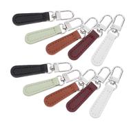 GARIOUANS 10 Pièces Lot de Tirettes de Fermeture Éclair Amovibles Cuir PU pour Sacs et Bagages Poignées Détachables pour Réparation et Remplacement Facile de Tirettes de Sac à Dos Manteaux