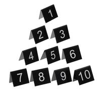 GARIOUANS 10 pièces Lot Marqueurs Numéros de Table Triangulaires Acrylique Signes Numériques Résistants pour Scène Crime et Décoration Fête Noir Blanc