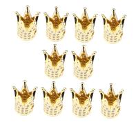 GARIOUANS 10 pièces Mini Couronne Dorée Perles DIY Bijoux Perforées Accessoires pour Bracelets Colliers Création Artisanale