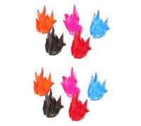 GARIOUANS 10 Pièces Miniature Plastic Fire Model for DIY Flame Figurines Abs Material Realistic Micro Landscape Accessories for Christmas Village and Craft Action Figures