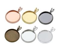 GARIOUANS 10 pièces Pendentifs DIY Cuivre Doré Plateaux Ronds pour Création Bijoux Supports Multi-usages pour Cabochons Photos Résine Accessoires Personnalisés