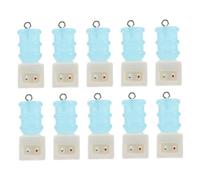 GARIOUANS 10 Pièces Pendentifs Mini Distributeur Eau Résine Charmantes pour Diy Bijoux et Accessoires Kawaii pour Créations Personnalisées et Porte Clés