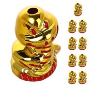 GARIOUANS 10 Pièces Pendentifs Serpent avec Doré Charme Zodiac Chinois pour Bracelets et Colliers DIY Ornement Festif pour Richesse et Prospérité