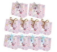 GARIOUANS 10 pièces Sacs Bonbons Licorne avec Poignée Moyenne Sacs Cadeaux Anniversaire Légers pour Fête Emballage Snack et Sucreries Couleurs Ruban Assorties Couleur Couleur Aléatoire