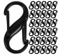 GARIOUANS 100 Crochets S Doubles en Alliage de Zinc Noir Électrophorétique 20 MM Mousquetons Polyvalents pour Fabrication de Bijoux Porte-Clés Double Mousqueton Kit Création Bracelet DIY