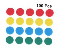 GARIOUANS 100 pièces Jetons de Jeu Ronds Acrylique Colorés pour Comptage et Apprentissage Mathématique Accessoires pour Maison École et Bar