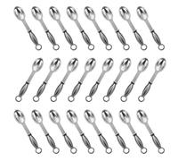 GARIOUANS 100 pièces Mini Breloques Cuillère Alliage pour Fabrication de Bijoux Décoration de Bracelets et Porte-clés Charms Vintage pour Artisanat et Fêtes