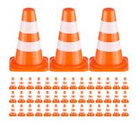 GARIOUANS 100 pièces Mini Cônes de Signalisation Orange pour Garçon Fille Jeu Éducatif Route Barrières de Parking et Obstacles pour Développement Cognitif et Apprentissage Ludique