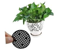 GARIOUANS 100 pièces Pot Bottom Netting Pad Round Mesh Mat for Flowerpots and Bonsai Drainage Screen to Prevent Soil Loss and Air Permeability