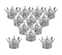 GARIOUANS 12 Boîtes à Bonbons Couronne Argentées 12Pcs pour Mariage et Anniversaire Support Gâteau Plaqué Boîte à Surprises Princesse Accessoires Fête Thème Royal Rangement Friandises