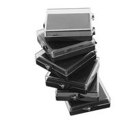 GARIOUANS 12 Pièces Boîte de Rangement Transparente pour Badges avec Mousse Protectrice Noire Étui Plastique Rigide pour Épingle à Revers Coffret Médailles et Présentoir Bureau Élégant
