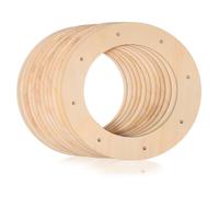 GARIOUANS 12 pièces Cadres de Couronne Bois Cercle pour DIY Décoration de Noël Supports Ronds pour Couronnes Artisanales pour Fleurs Cadres Durables et Faciles à Décorer