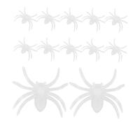 GARIOUANS 12 Pièces Figurines Mini Araignées Lumineuses Accessoires Micro Paysage Décorations Halloween pour Jardin Bureau Effet Lumineux Nuit