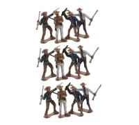 GARIOUANS 12 pièces Figurines Western Cowboy Colorées pour Garçon Fille Jouets Éducatifs Plastique de Modèles pour Apprentissage Précoce et Jeu Créatif
