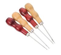 GARIOUANS 12 pièces Kit Alênes Couture Cuir Bois à Double et Pointe Droite Outils DIY Réparation Chaussures Perforation et Couture Artisanale