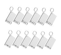 GARIOUANS 12 Pièces Porte Clés Sublimation Double Face Supports Transfert Thermique pour Trousseau Clés DIY et Durables Design Graduation Mix Senior et Polyvalent pour Personnalisation