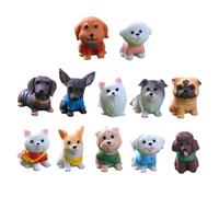 GARIOUANS 12pièces Mini-Statues De Chien Décoratives Figurines De Mini-Chien pour Décoration Intérieure Ornements De Table De Chiot